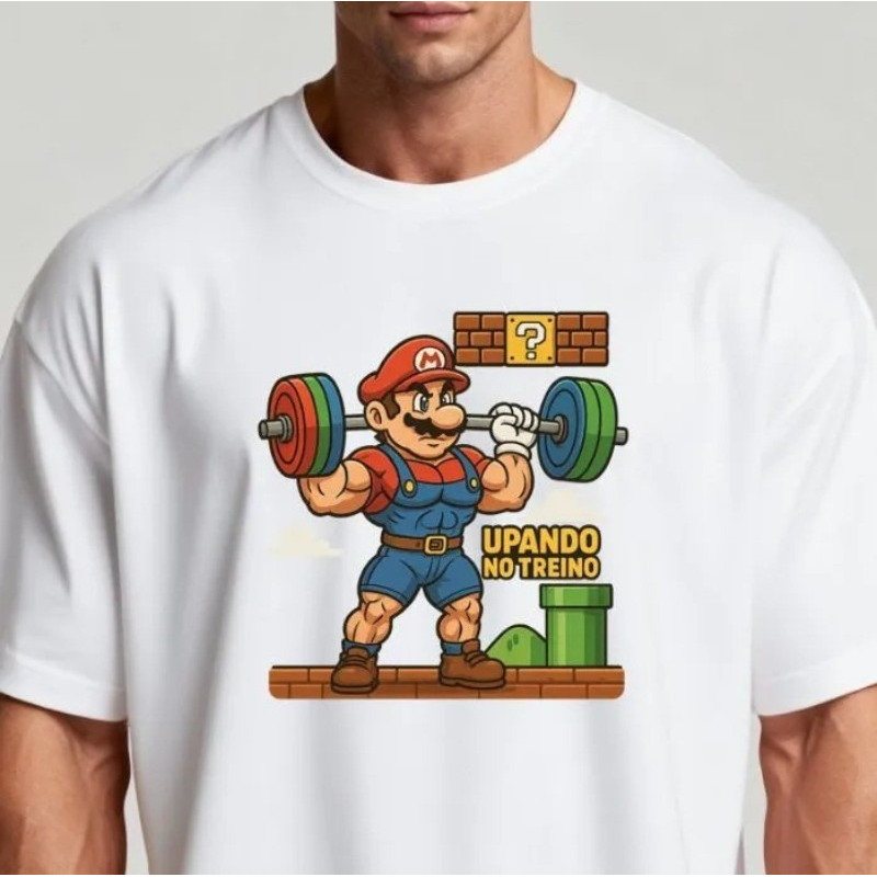 Super Mario Muscle Fitness Men's Street Wear T-shirt 100% Premium ...