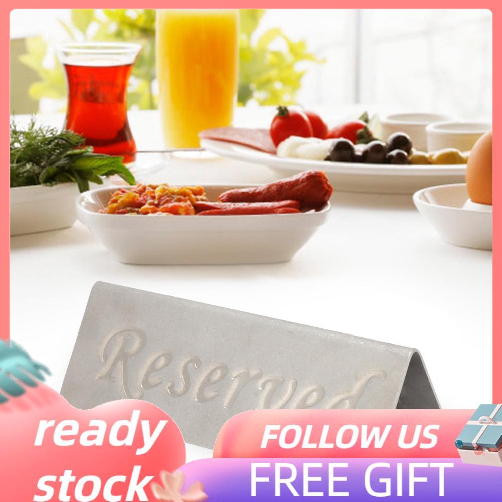Hanhan1 Double Side Tabletop Signs Reserved Sign Metal Table Service ...