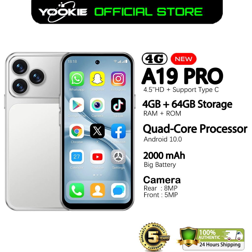 2026 New A19 Pro 4G Smart Mini Phone Android 10.0 4GB+64GB 4.5 inch ...
