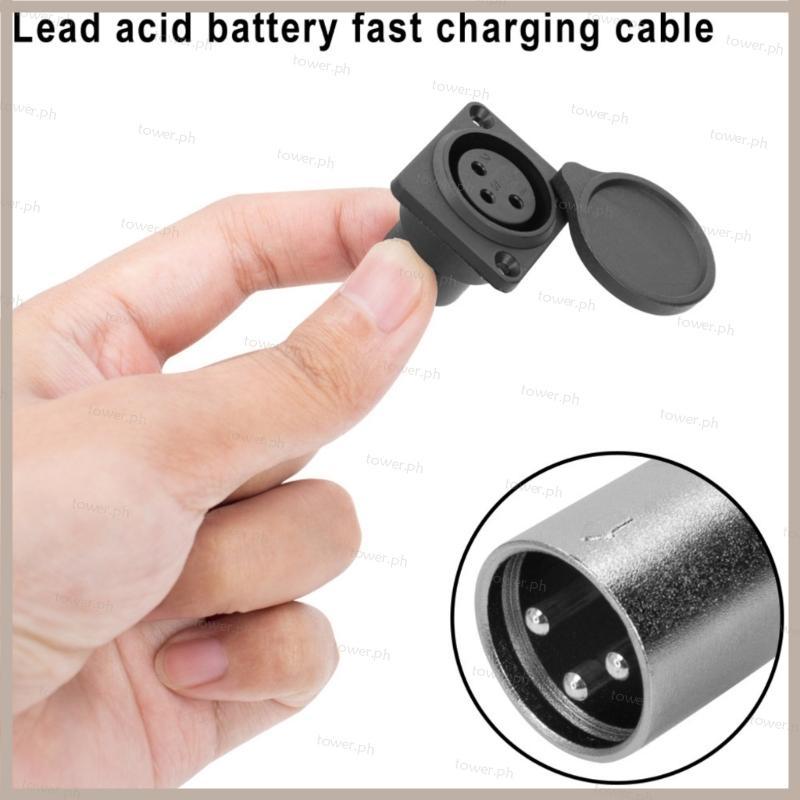 TO Electric Scooter Charging Port Plug 3Pin Inline Connector Socket ...