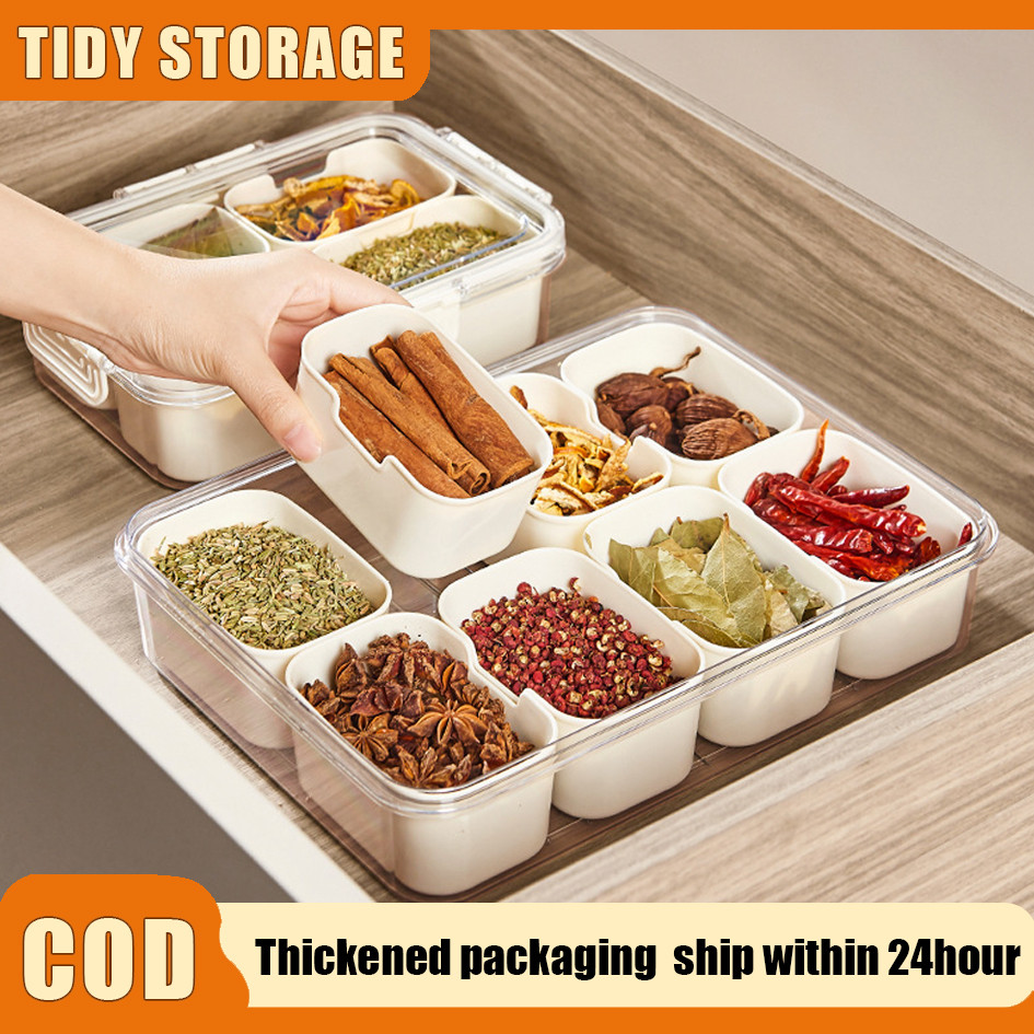 TIDY 8 Grids Kitchen Organizer Food grade Refrigerator Organizer ...