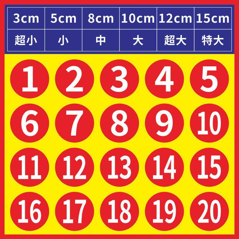 PVC Number Number Sticker Restaurant Number Table Number Contestant ...