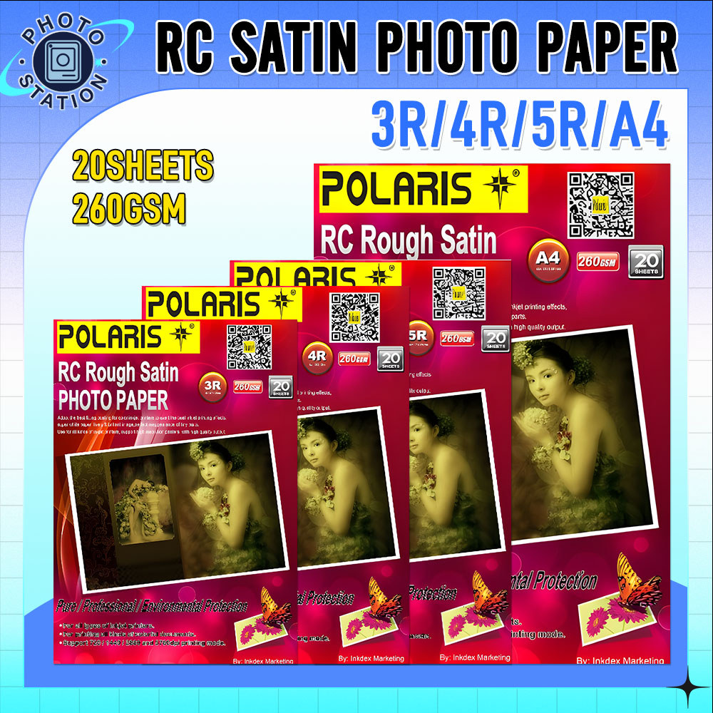 A4/3R/4R/5R RC Rough Satin Photo Paper 260gsm High Quality Polaris ...