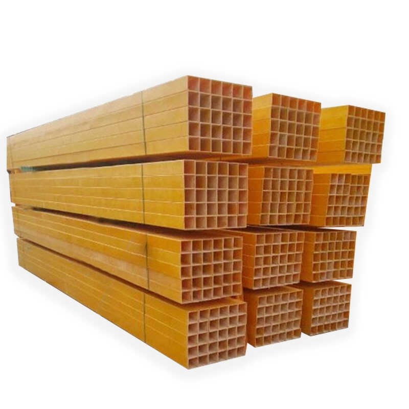Fiberglass square extruded profiles for power fences, purlins, ladders ...
