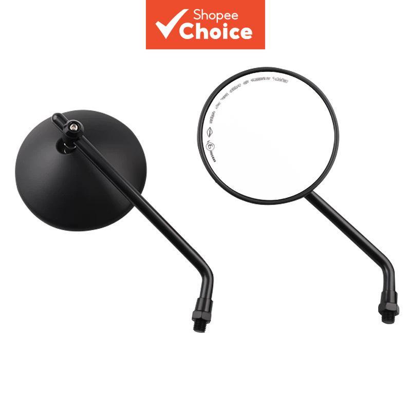 Universal Round Motorcycle Rear View Mirrors For Retro Bobber Cafe ...