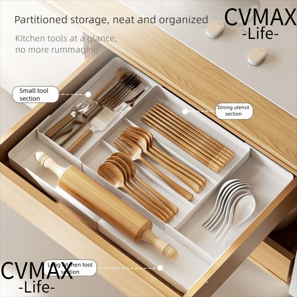 CVMAXX Drawer Organizer, Adjustable Versatile Kitchen Utensil Storage ...