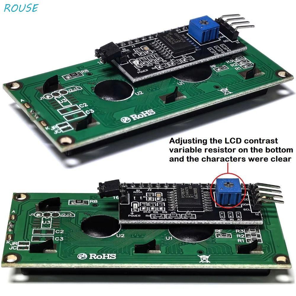 ROUSE LCD1602 Display Module, Yellow Green Screen Blue Screen IIC LCD ...