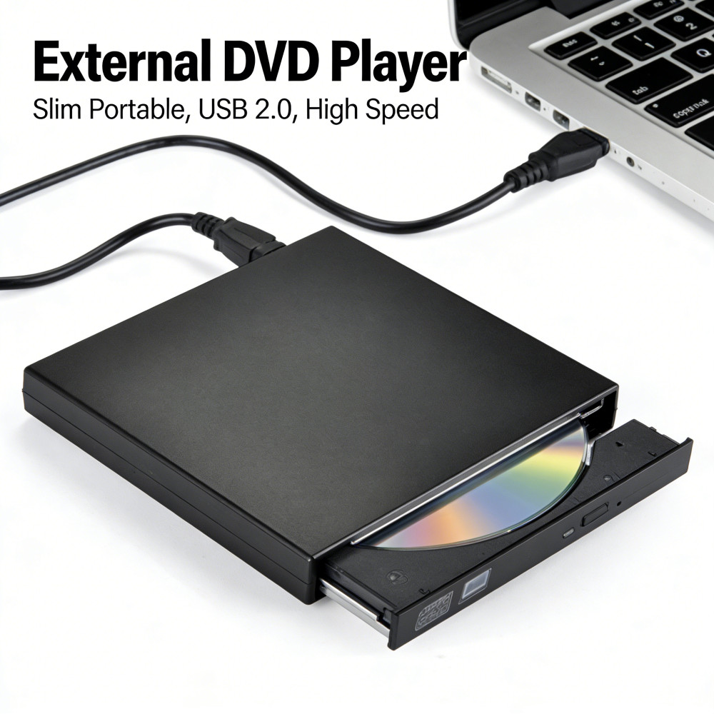 Optical Drive USB2.0 CD/DVD-ROM CD Player Reader Recorder for Laptop ...