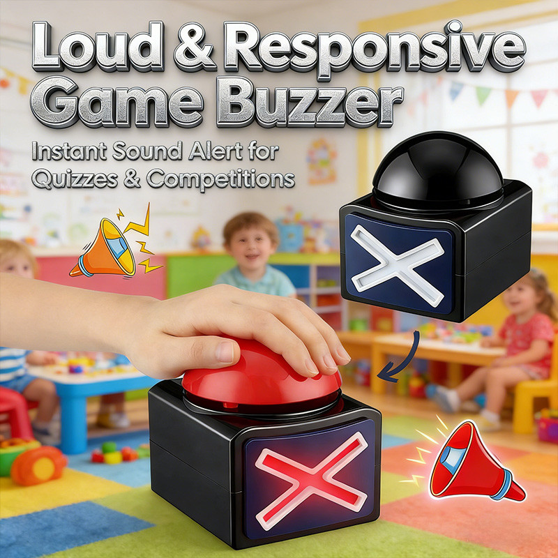 Game Answer Buzzer Alarm Button with Sound Light Trivia Quiz Got Answer ...