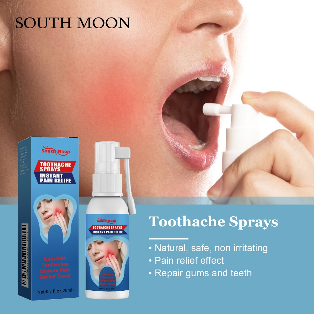 SOUTH MOON Toothache Relief Spray for Fast Pain Relief and Soothing ...