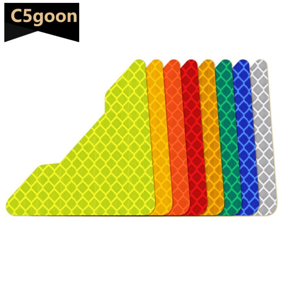 C5GOON 4Pcs/Set Car Reflector Protective Sticker Scratches Safety ...