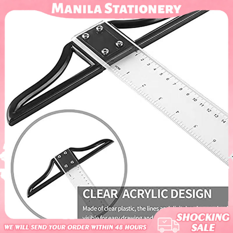 T Square Ruler 45 60 70 80cm Acrylic Drafting Ruler Removable T Head ...