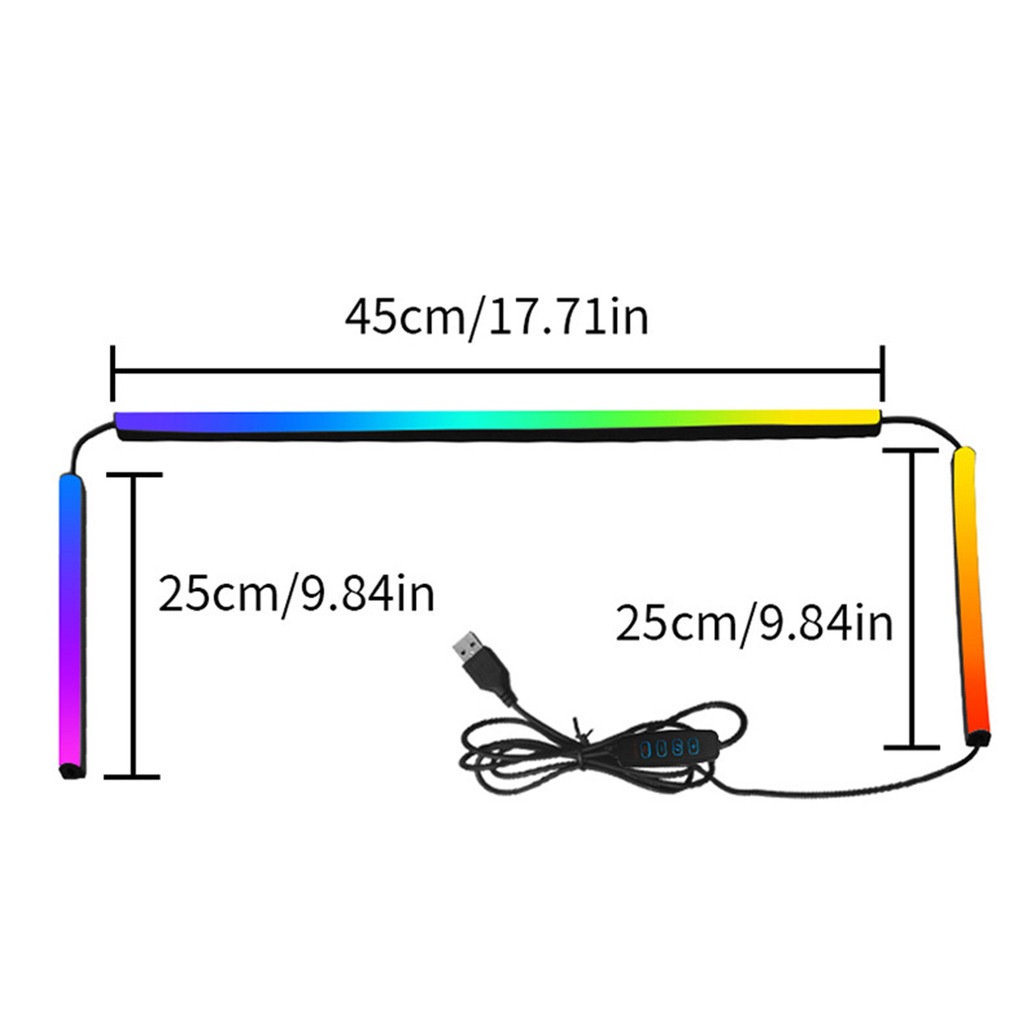 ღ Gaming RGB Sync Light Strip USB-Powered Monitor Backlight Strip for ...