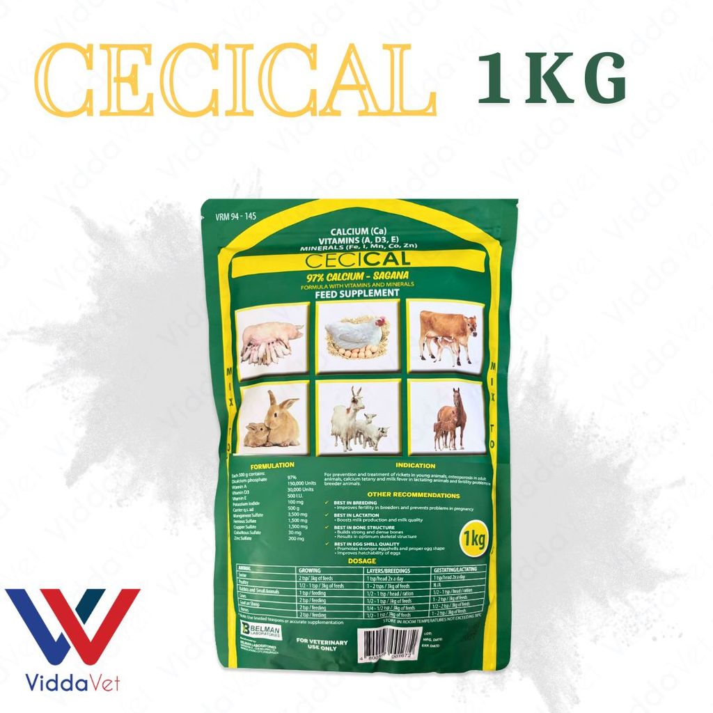 1kg Cecical with Calcium Powder Feed Supplement for Farm Animals ...