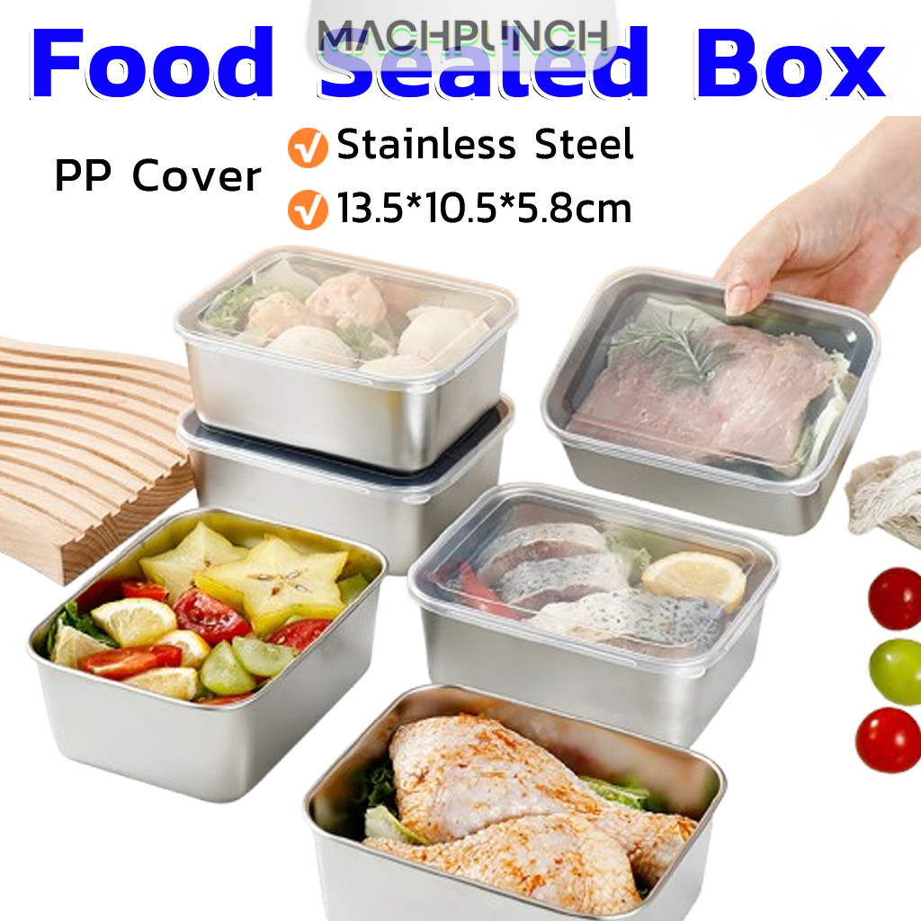 MP Fresh-keeping Box with Lid Leak-Proof Stainless Steel Food Container ...