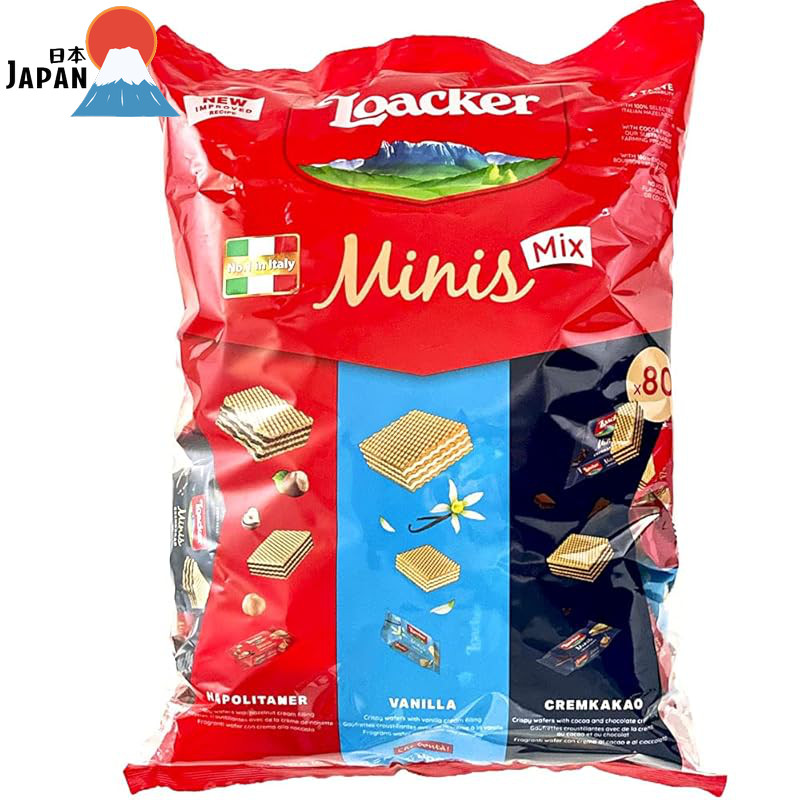Loacker Minis Mix Wafer Snack (2 Packs, 80 Pieces x 10g Each)[Direct ...