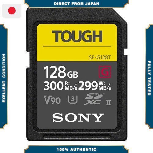 Sony SF-G128T SDXC Memory Card, 128GB, Class 10, UHS-II Compatible