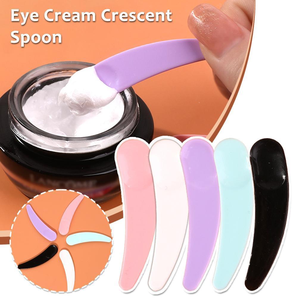 Mini Facial Mask Plastic Spoon Cream Crescent Curved Tool Face Stick ...