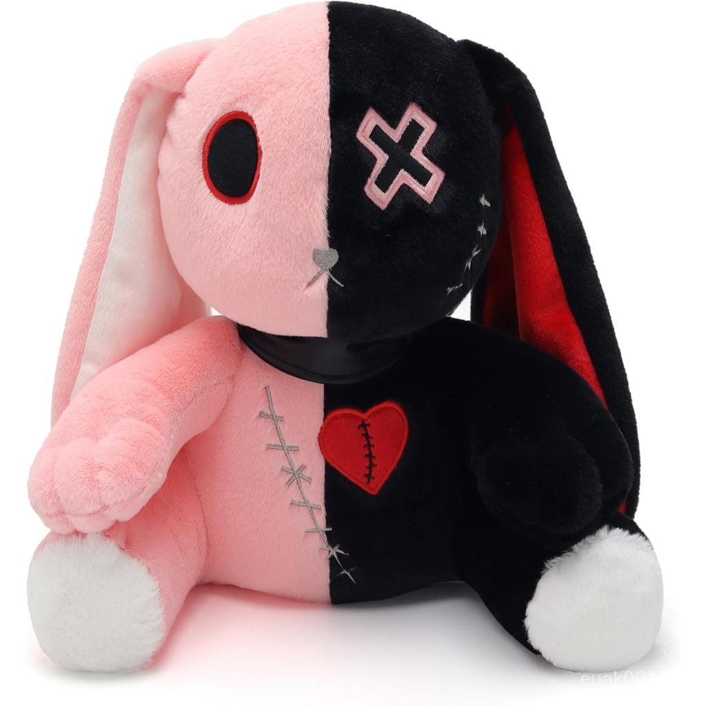 Goth Bunny Plush Rabbit Stuffed Animal Horror Plushies Easter Creepy ...