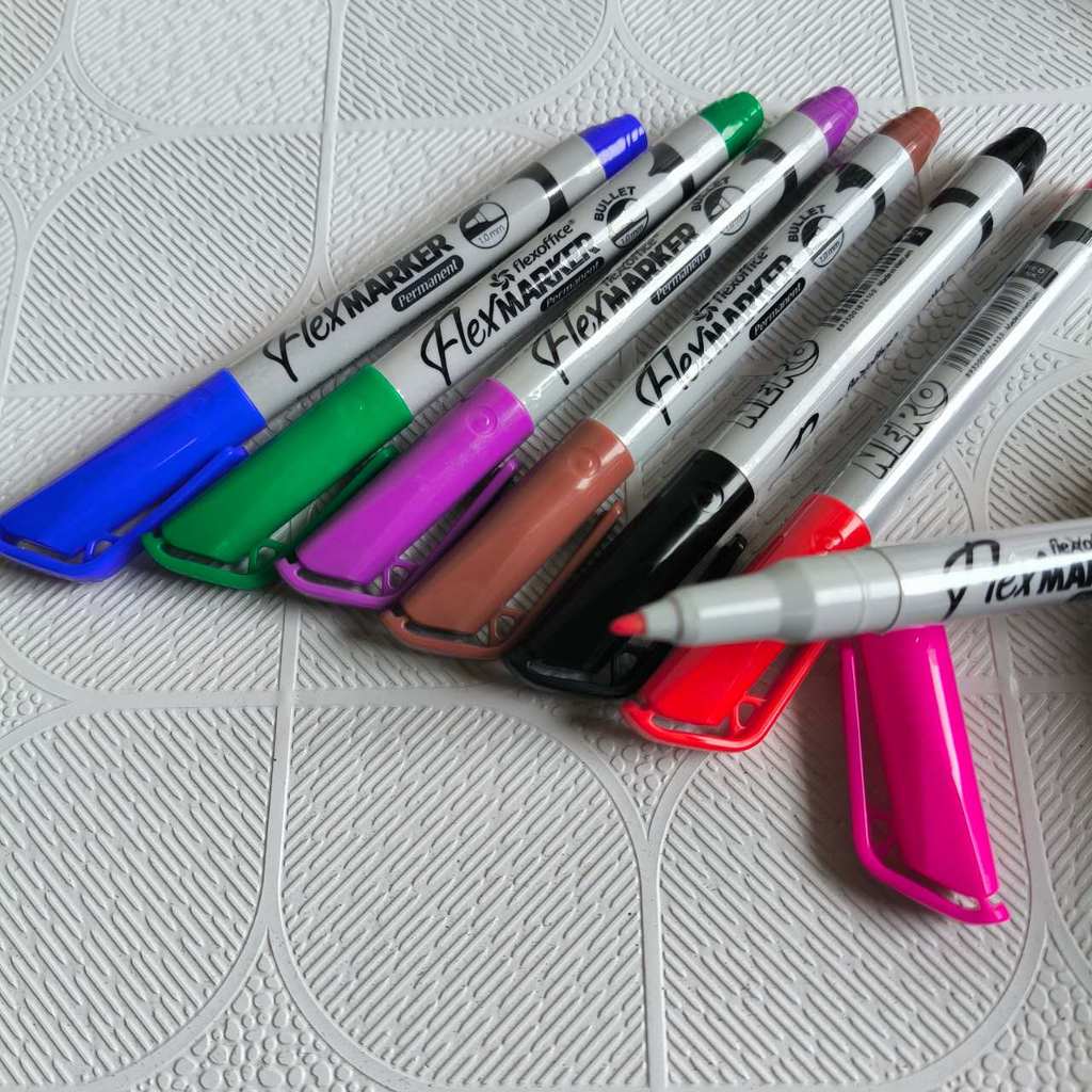 flexoffice flexmarker permanent bullet 1.0mm | Shopee Philippines