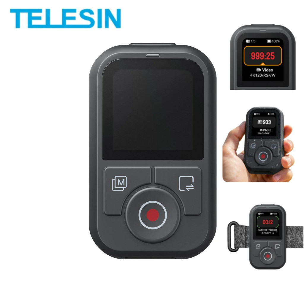 TELESIN 60M Waterproof Bluetooth Remote Control With Wrist Strap For ...