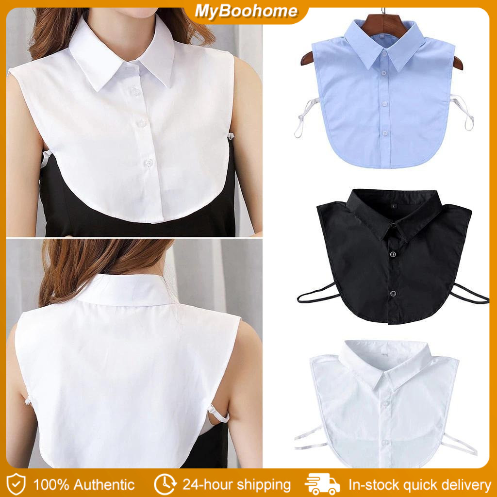 Detachable Fake Half Collar Shirt for Women Lapel Round Neck Decorative ...
