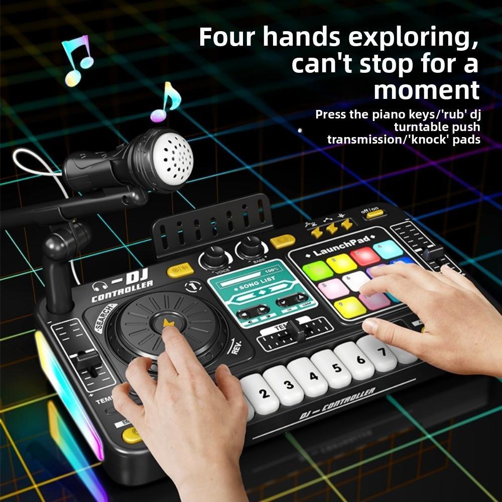 ALDAL Kid DJ Mixer, Multifunctional With Microphone Electronic Piano ...