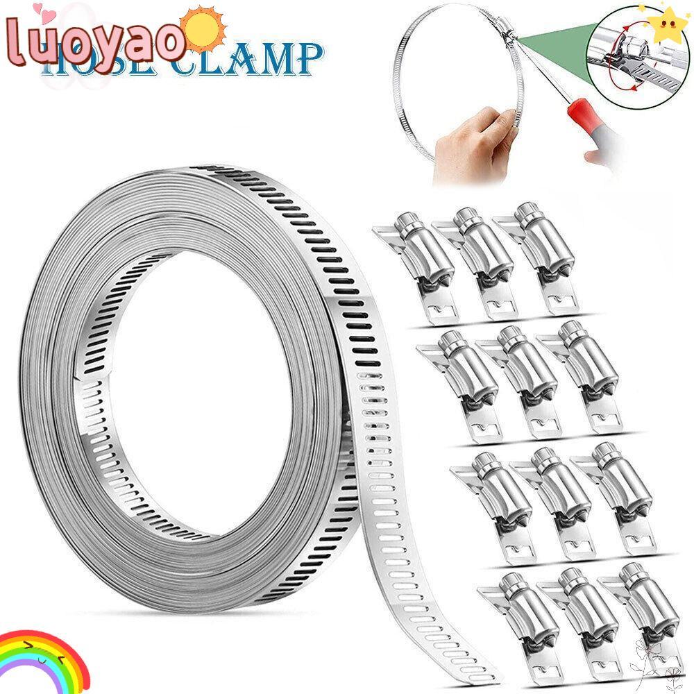 LUOYAO Car Pipe Clips, with Fasteners 304 Stainless Steel Hose Clamp ...