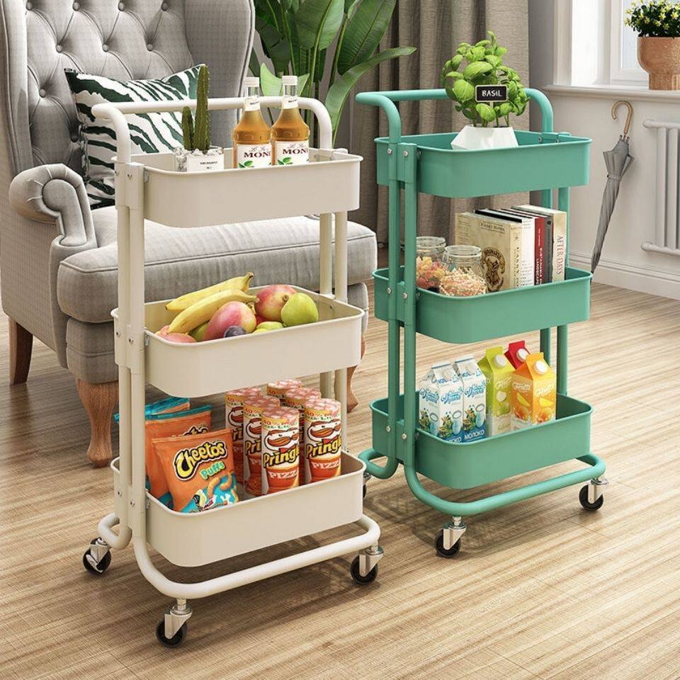 moving rack organizer sachet rack Kitchen Storage Rack Floor Multi ...