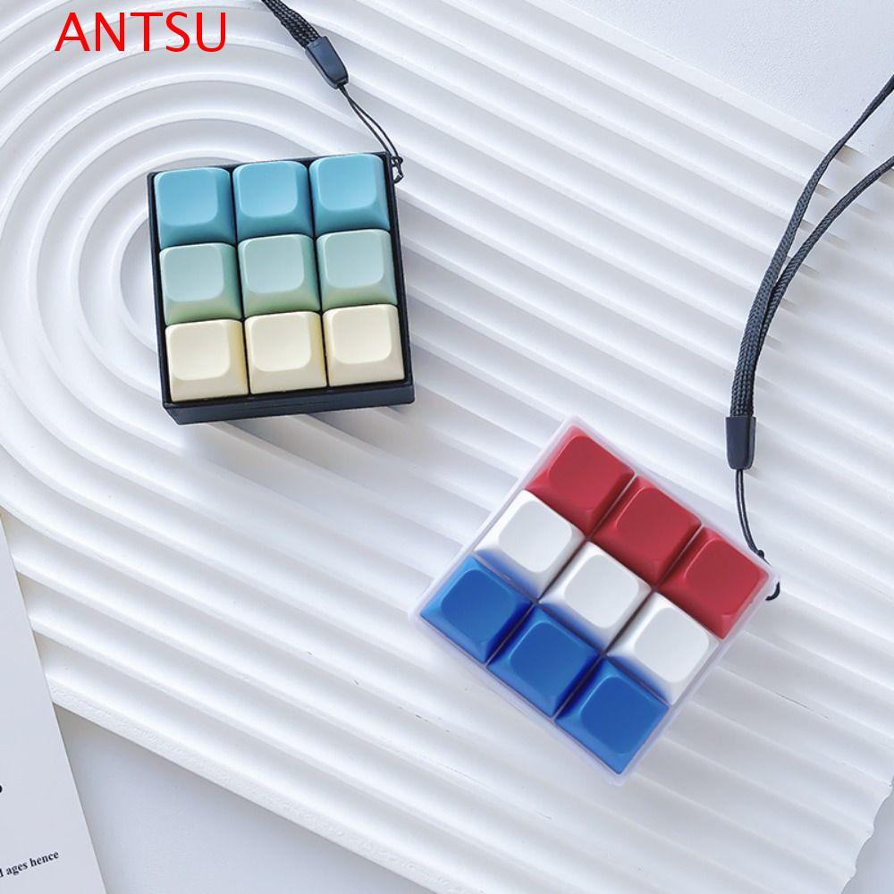 ANTSU Keyboard Keychain, 9-button Square Keyboard Caps Toy, Novelty ...