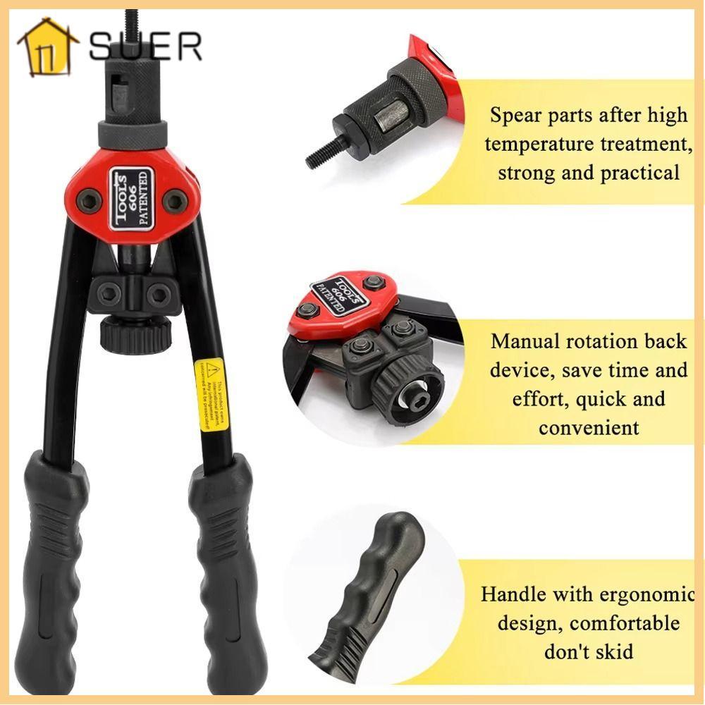 SUER1EN Manual Rivet Nut Tool, M3 M4 M5 M6 M8 With Nut Manual Rivet ...