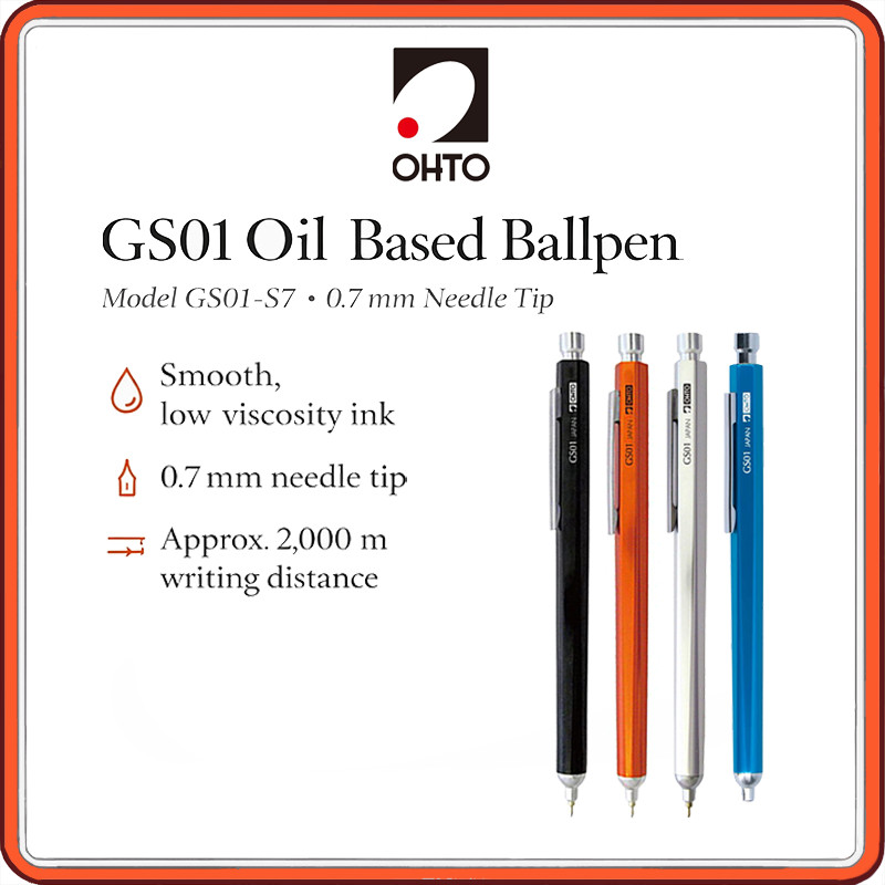 OHTO Grand Standard GS01 Needle-Point 0.7 mm Refillable Aluminum ...