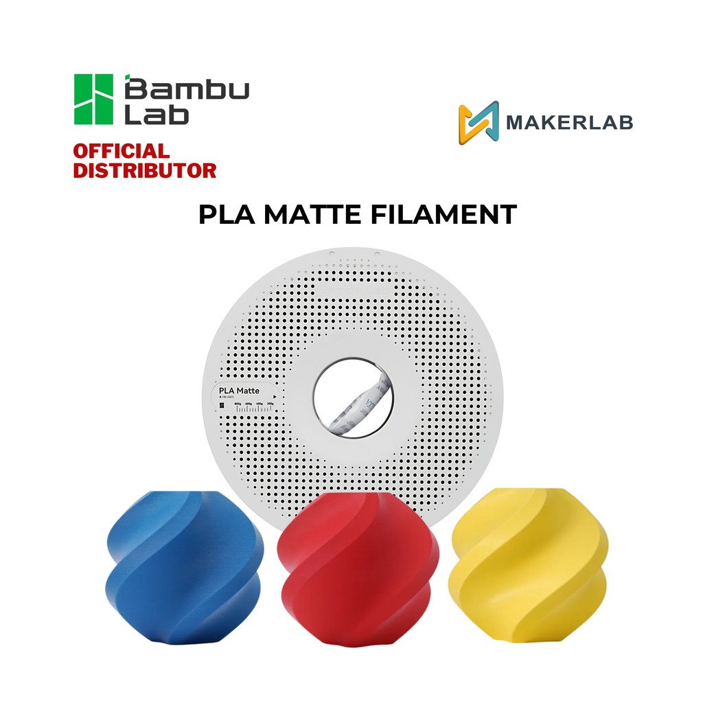 Bambu Lab PLA Matte 3D Printer Filament 1.75mm 1KG | Shopee Philippines