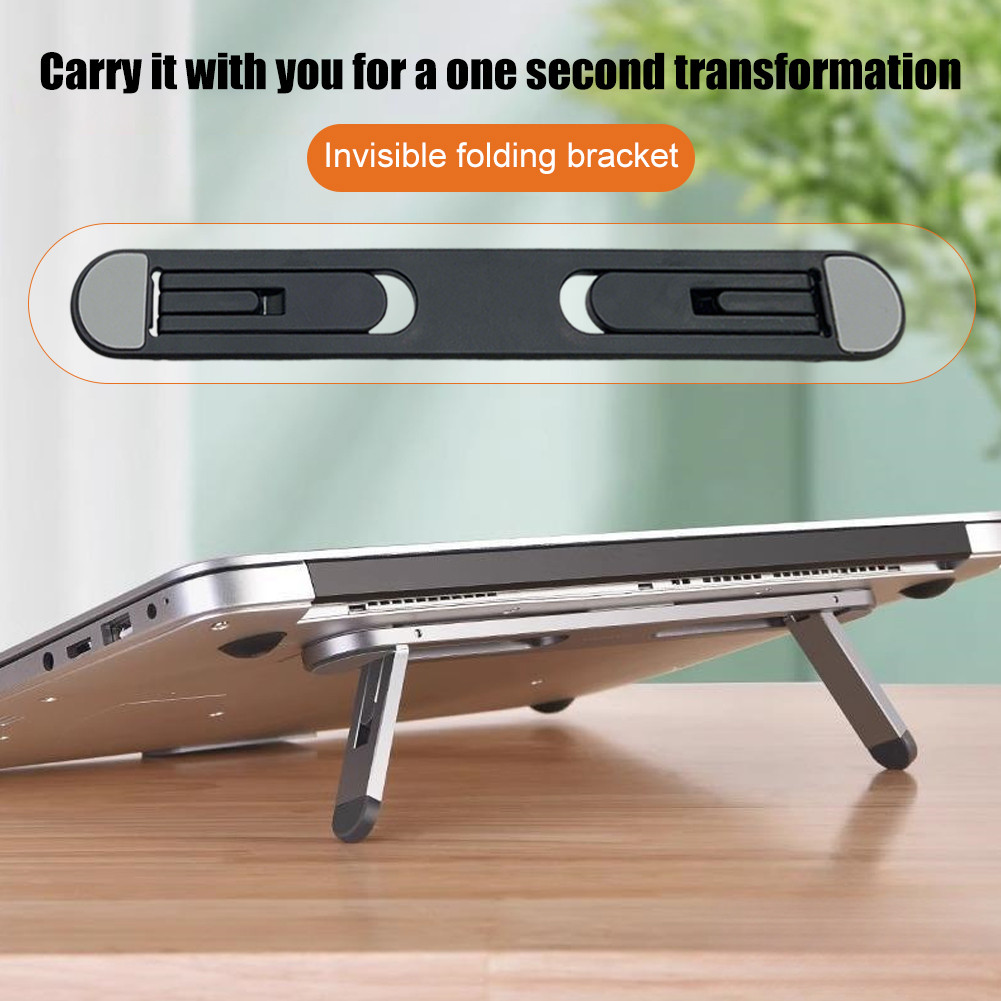 Mini Invisible Laptop Stand Adjustable Height Tablet Holder / Plastic ...