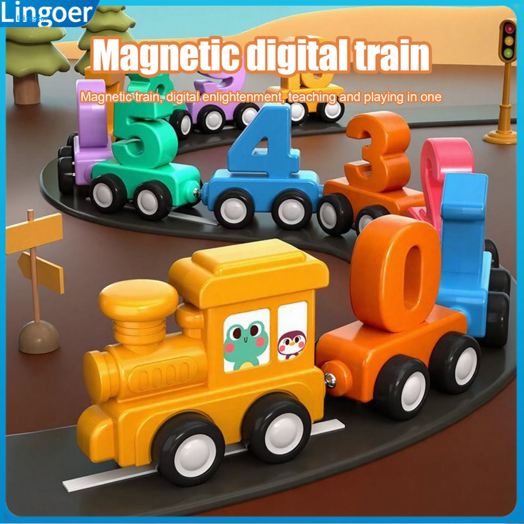 Lingoer| Toddlers Number Train Pull-back Train Toy 7/11/12/14pcs ...