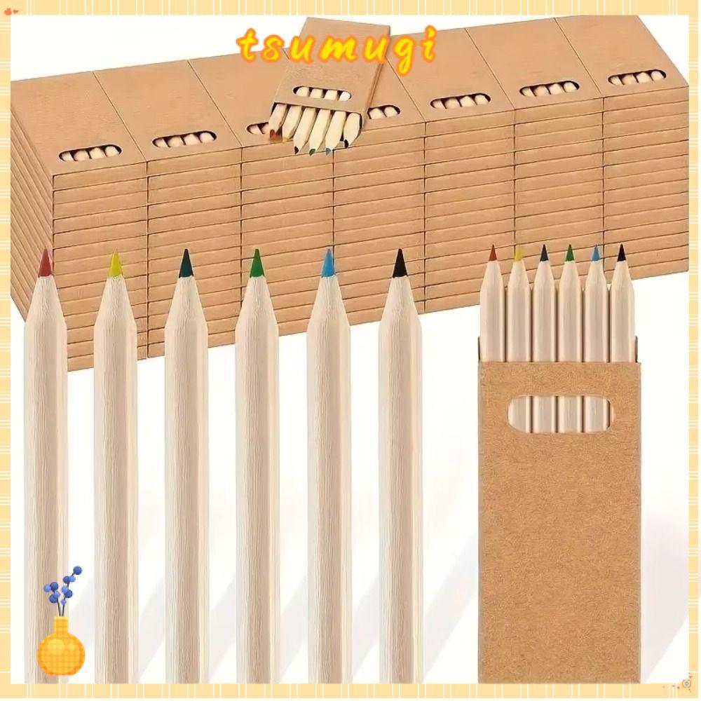 TSUMUGI Color Pencil, Drawing Stationery 8.8CM Colored Pencil, Simple ...