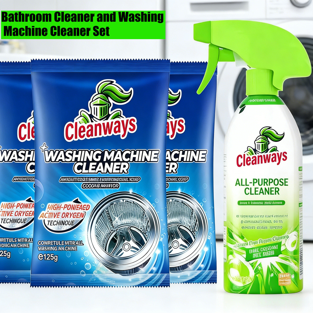 Cleanways All-purpose cleaner and Washing Machine Cleaner Set Cleaner ...
