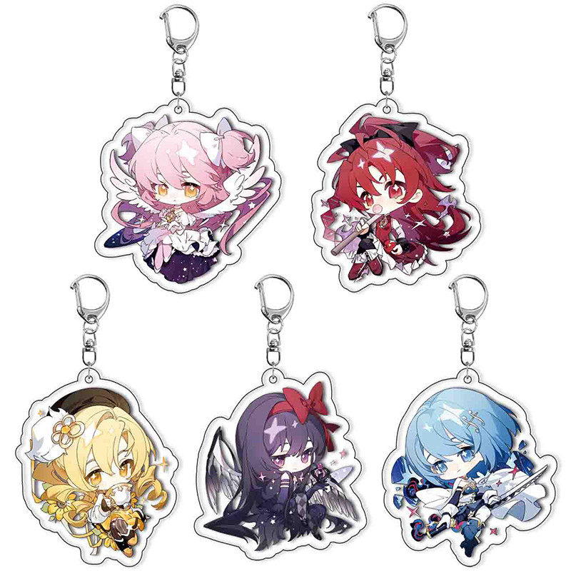 Puella Magi Madoka Magica Keychain Kaname Akemi Homura Miki Sayaka ...