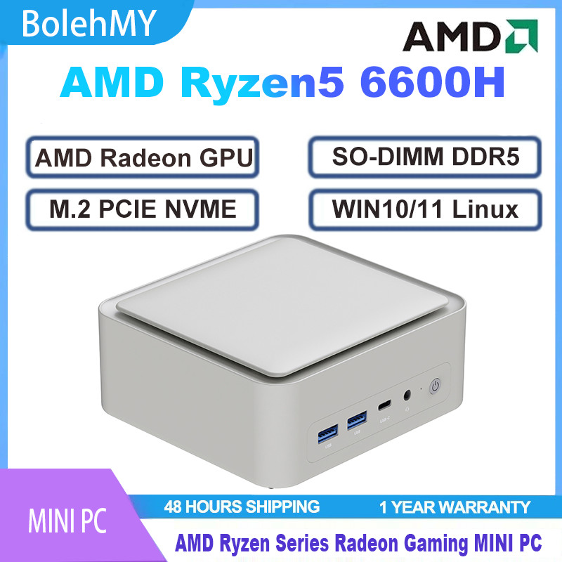SZBOX MINI PC AMD Ryzen5 6600H Radeon GPU DDR5 M.2 2280 PCIE NVME