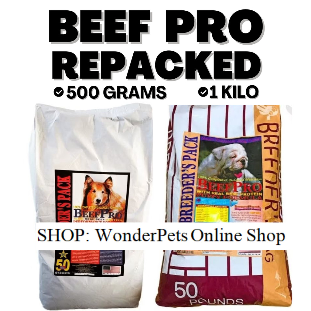 ‼FAST SHIPPING‼ [ 500g, 1kg ] REPACKED Beef Pro Dog Dry Food | Beef Pro ...