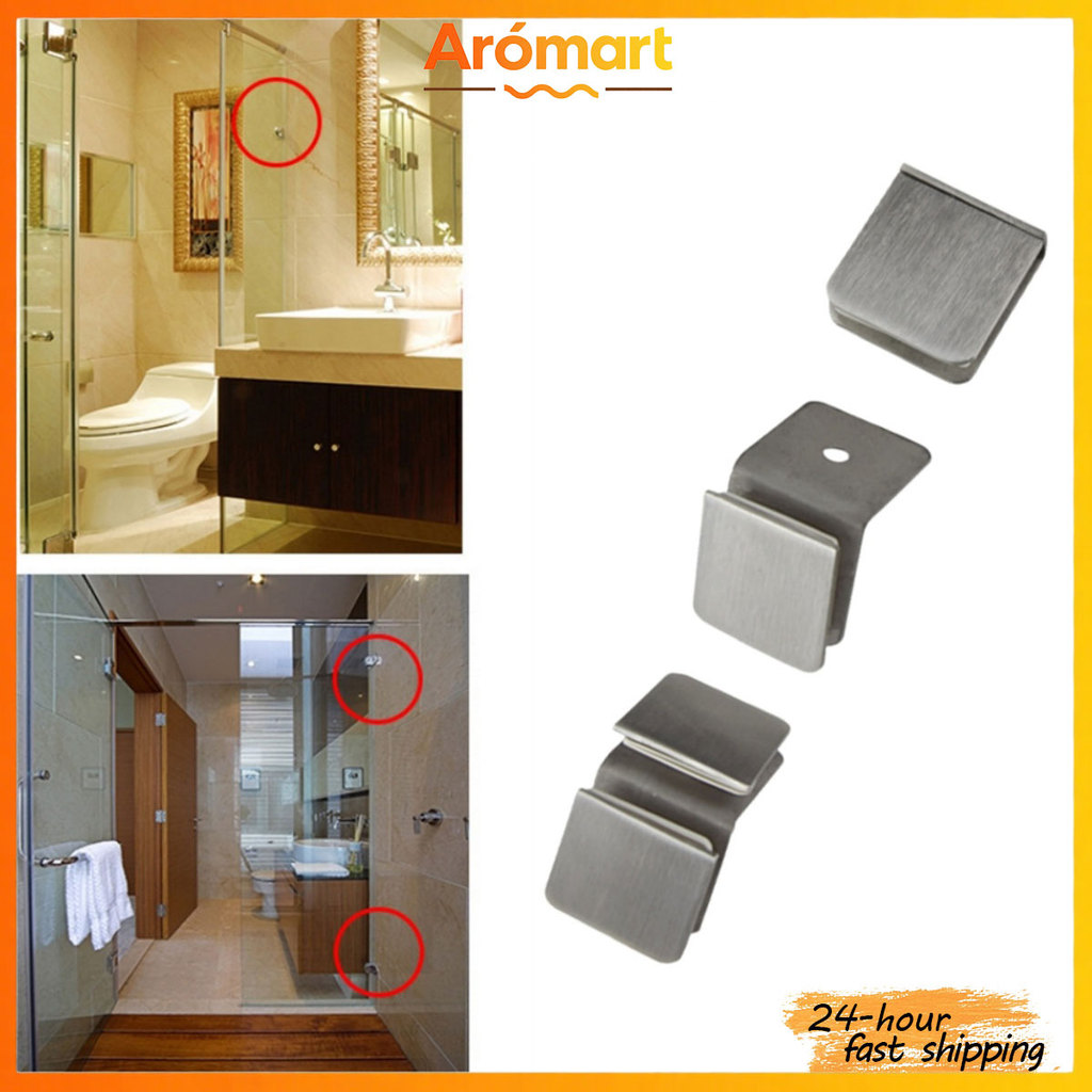 Glass Clamp Fasteners Stainless Steel Hardware Bathroom Partition ...