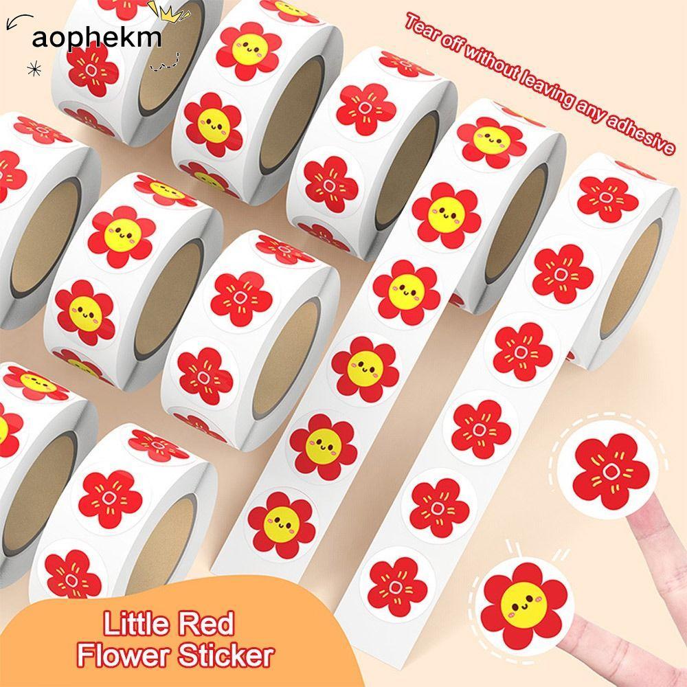 AOPHEKM 500Pcs/Roll Praise Stickers, Animal Cartoon Kindergarten ...