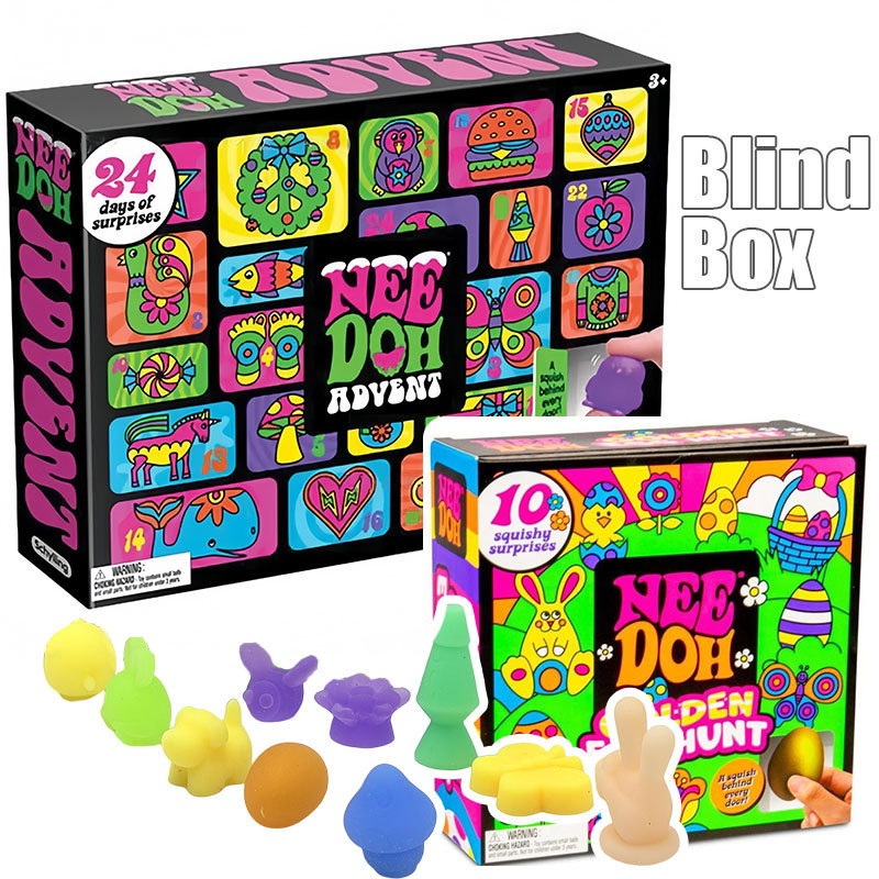 Hole Box Toys ‌NeeDoh Advent Calendar Blind Box Squishy Toys Schylling ...