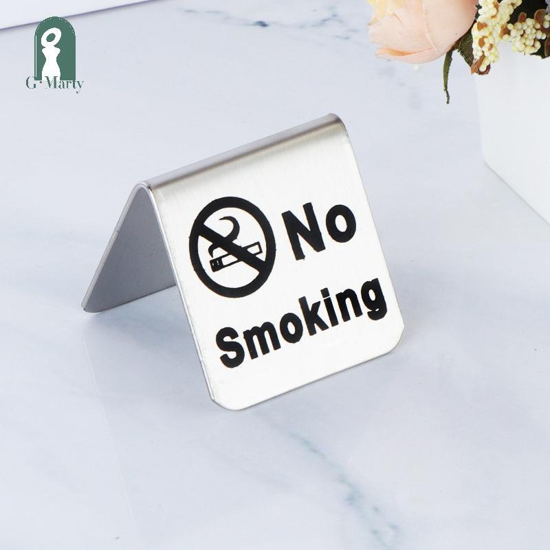 GMARTY Stainless Steel Sign Double-Sided Tabletop Warning Sign Plaque ...