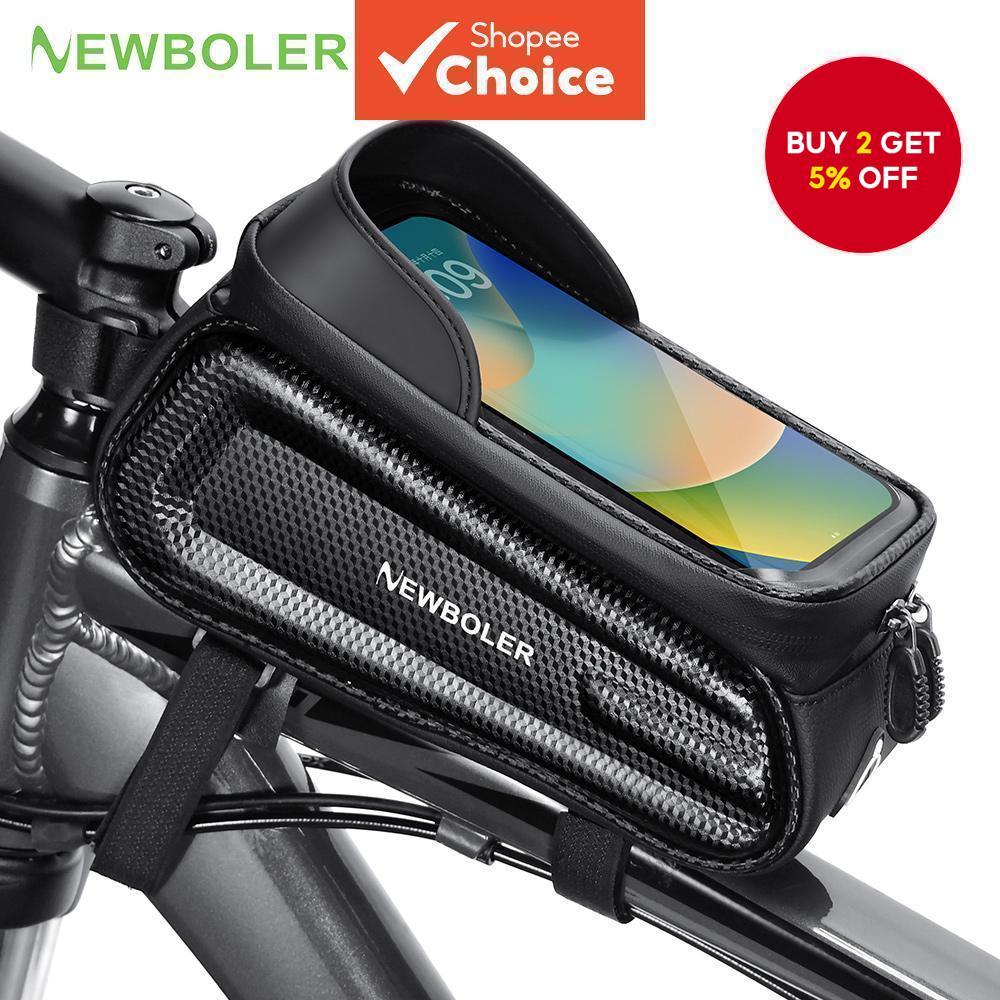 Newboler Bike Rack Front Top Tube Bag Waterproof Storage Phone Touch ...
