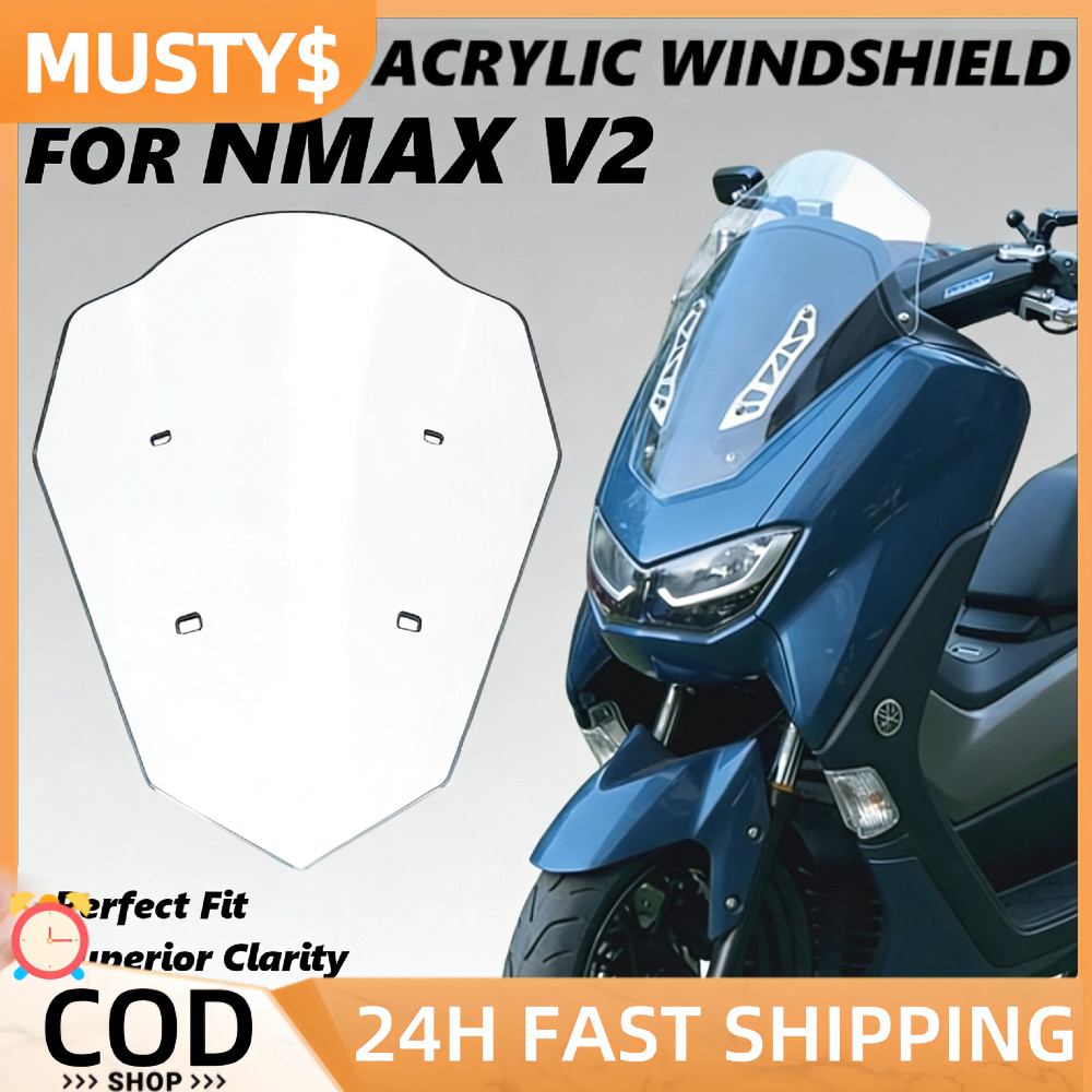 Nmax V2 Stock Windshield Clear Nmax 155 WIND DEFLECTOR Visor for Nmax ...