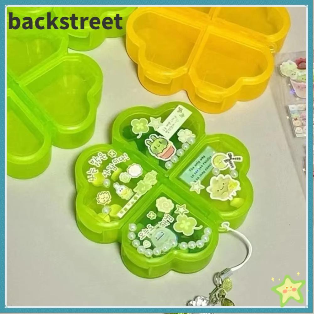 BACKSTREETYF Daily Pill Organizer, Plastic Four-leaf Clover Pill ...