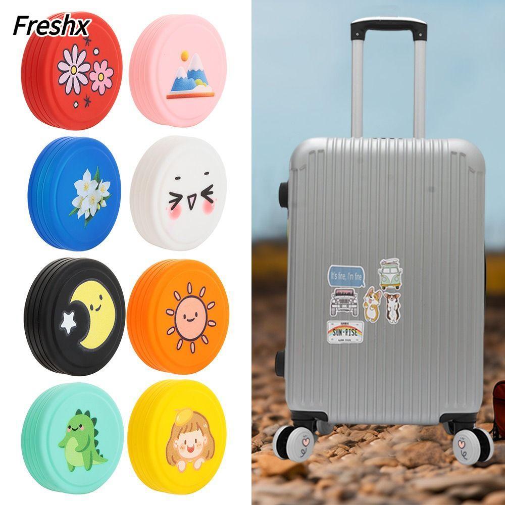 FRESHX Suitcases Wheel Protection Rings, Anti-slip Silicone Luggage ...