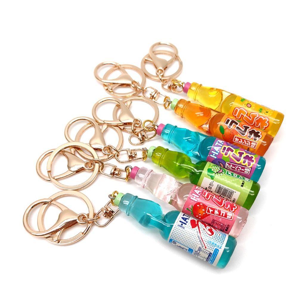 SUER1EN Marbles Bobble Soda Key Chain, Simulation Miniature Ramune Soda ...