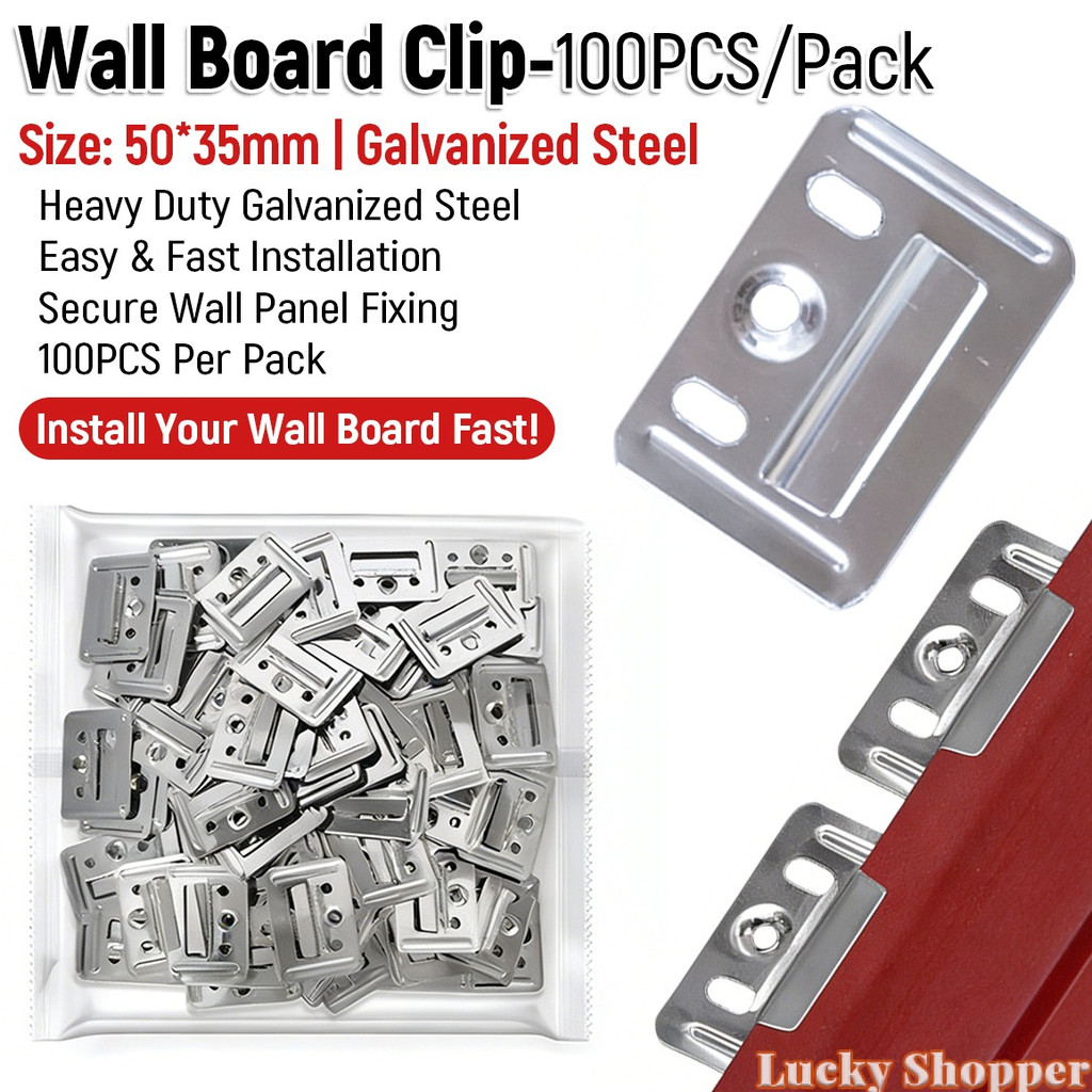 LSP 100Pcs/pack Wall Panel Buckle PVC Wall Mounting Clips Furniture ...